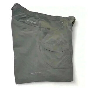 Columbia PFG Men's Cargo Shorts Gray Size Large Omni-Shade Technology